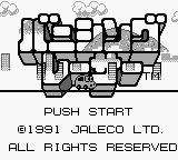 Banishing Racer title screen for GameBoy